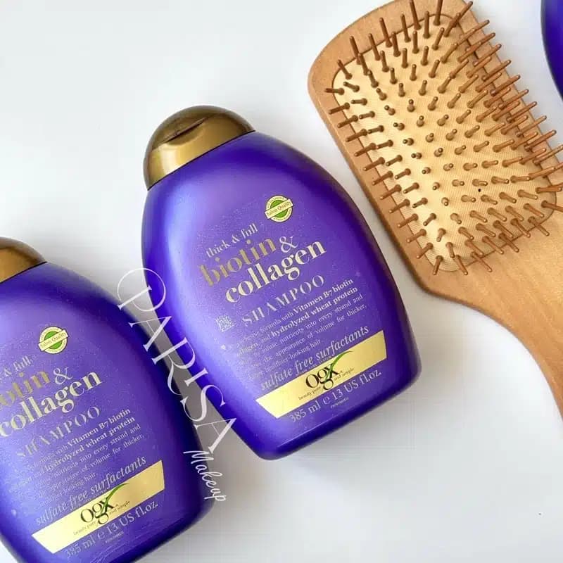 شامپو بنفش ogx مدل biotin & collagen — تصویر ۴