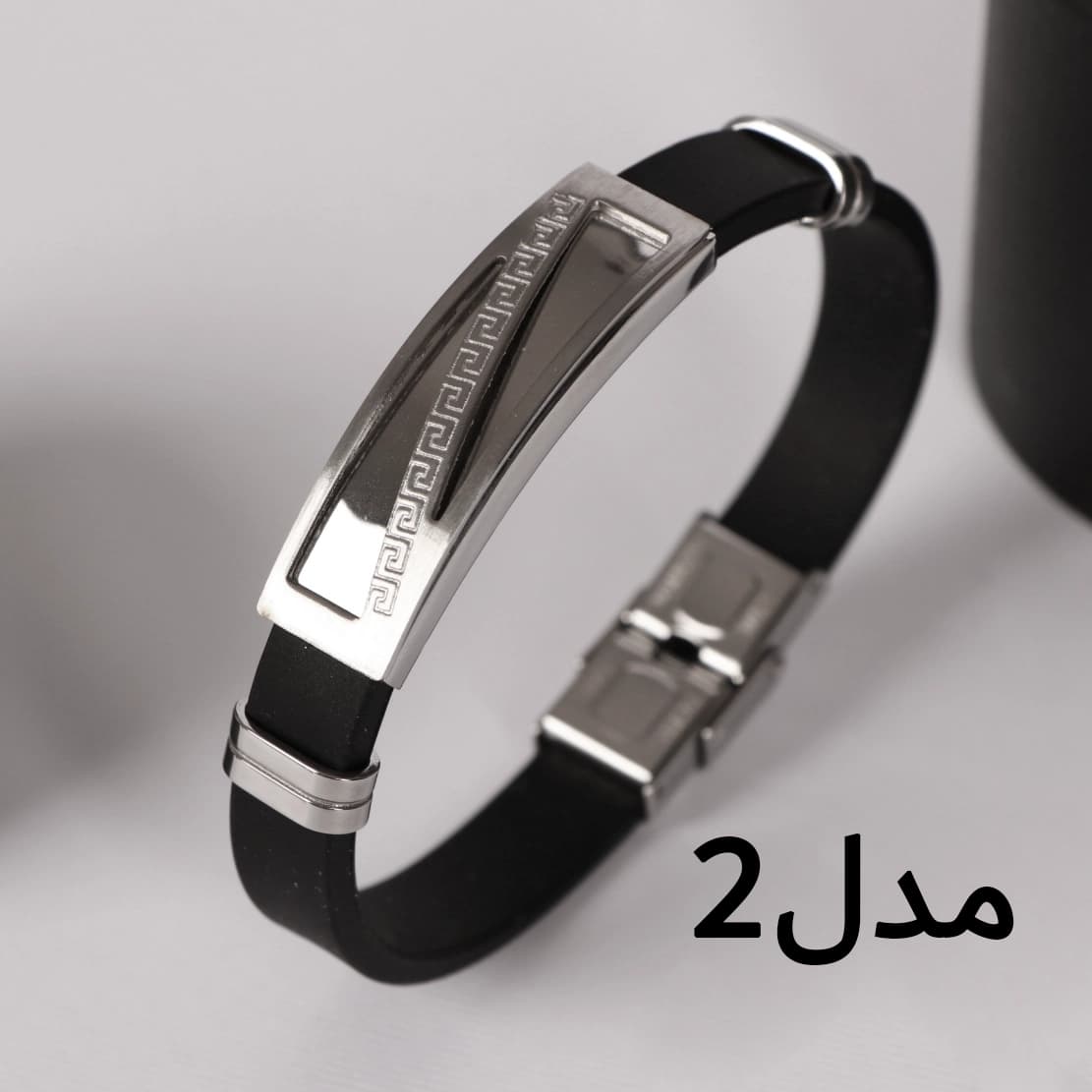 دستبند مردانه مدل چرمی کدDM23 — تصویر ۵