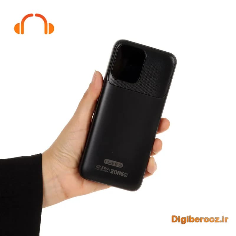 پاوربانک Sunrise مدل P21 باظرفیت 20000 میلی آمپر 22.5w فست شارژ — تصویر ۷