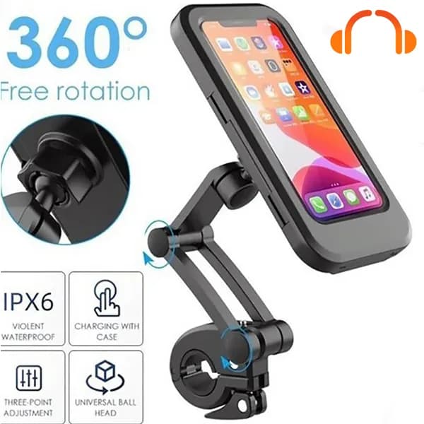 پایه نگهدارنده گوشی موبایل مدل L-605 به همراه کاور ضد آب — تصویر ۲