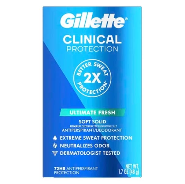 استیک ضد تعریق کلینیکال ژیلت مدل Ultimate Fresh – دئودورانت مردانه با قدرت ضد تعریق تا 72 ساعته