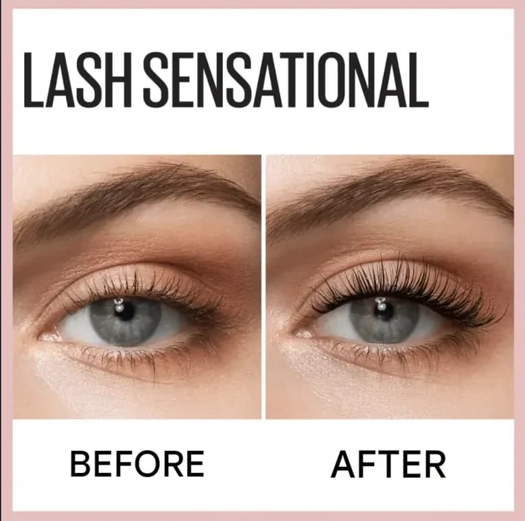 ریمل حجم دهنده لش سنشیال میبلین مدل Lash Sensational – جلوه‌ای پرحجم و مشکی عمیق | حجم 9.5 میلی‌لیتر — تصویر ۵