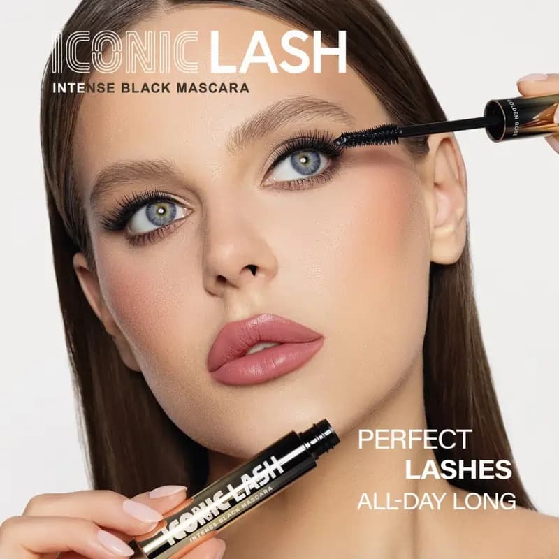 ریمل حجم دهنده آیکونیک گلدن رز مدل Iconic Lash | رنگ فوق مشکی — تصویر ۶