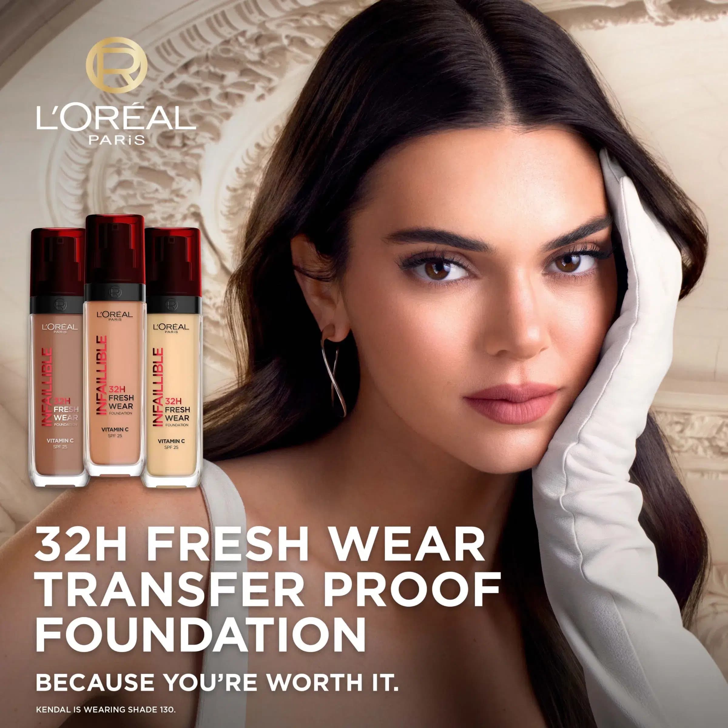 کرم پودر لورآل L’Oréal مدل INFAILLIBLE – با ماندگاری 32 ساعته – حاوی ویتامین C و SPF 25 — تصویر ۳