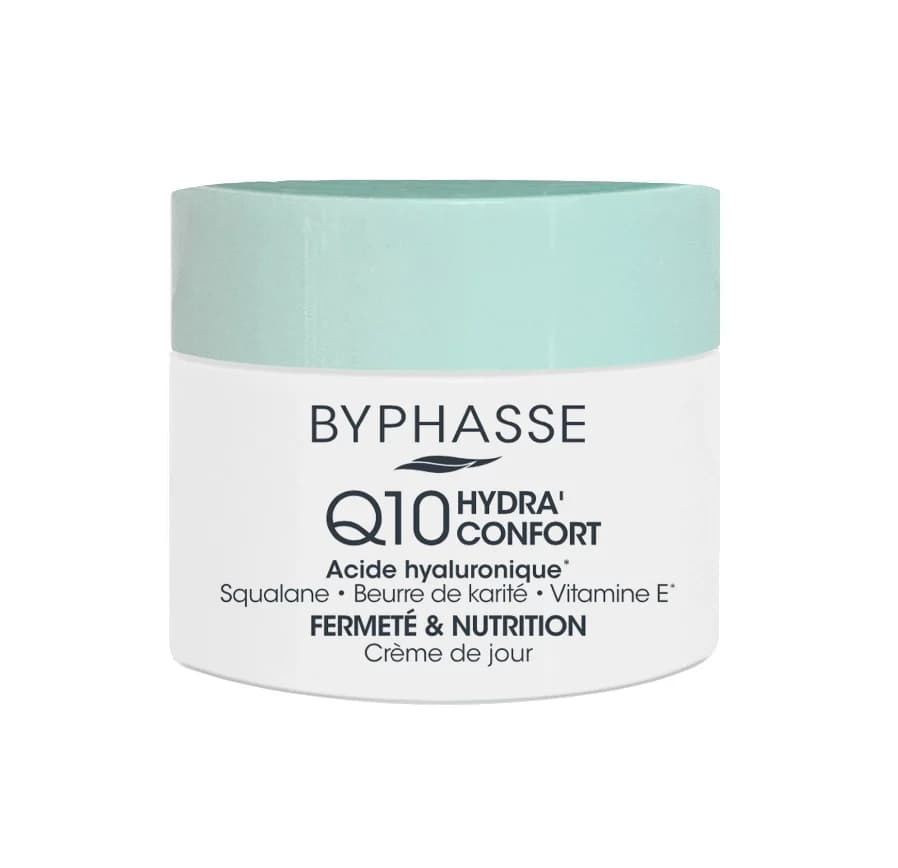 کرم روز لیفت فوری و آبرسان پوست بایفاس Byphasse – مدل Hydra’Confort Q10 | حجم 60 میلیلیتر — تصویر ۲