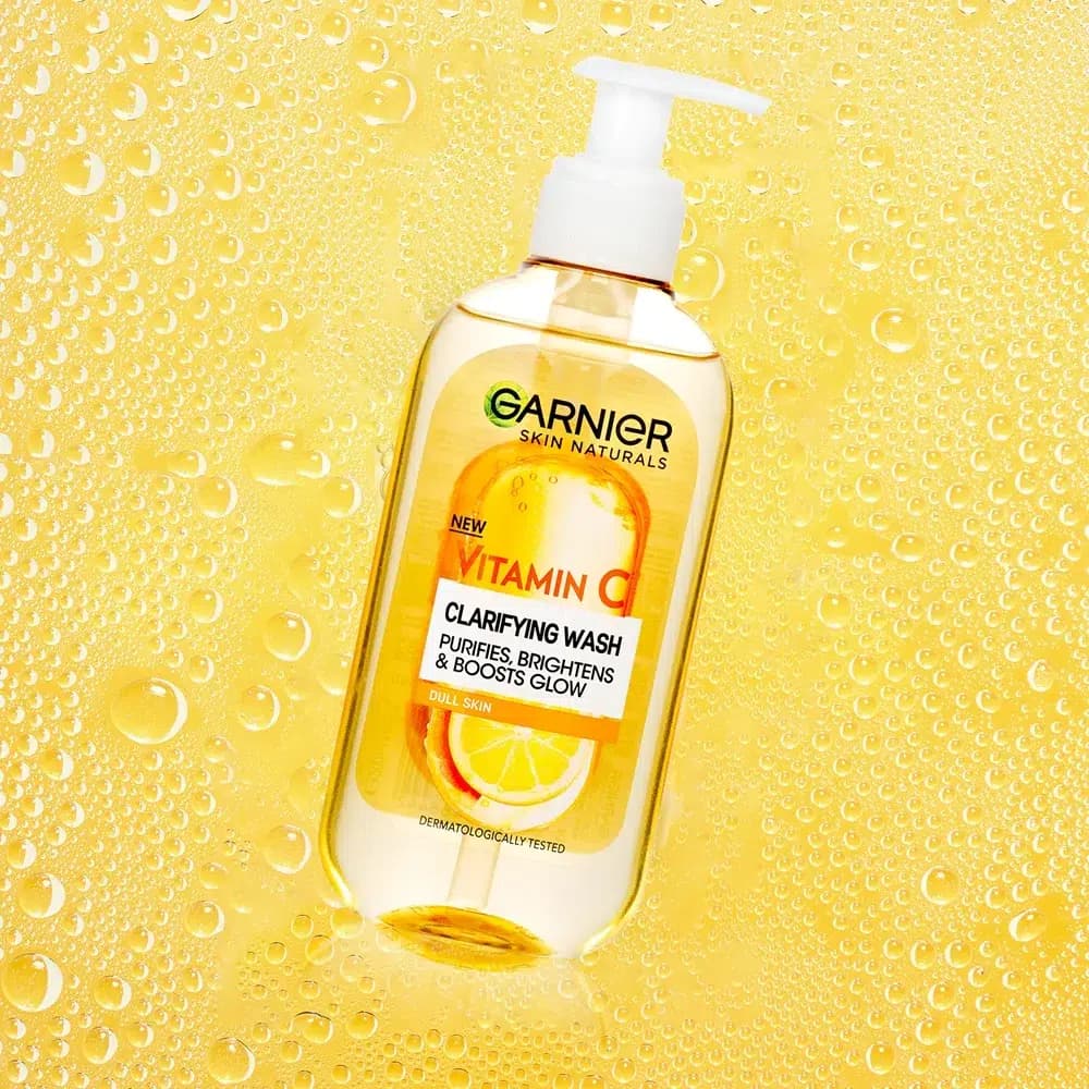 ژل شستشوی صورت ویتامین سی گارنیر Garnier مدل C Vitamini Parlak | حجم 200 میل — تصویر ۲