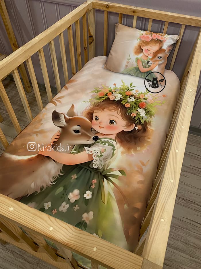 ست خواب نوزادی و کودک طرح دخترک و آهو