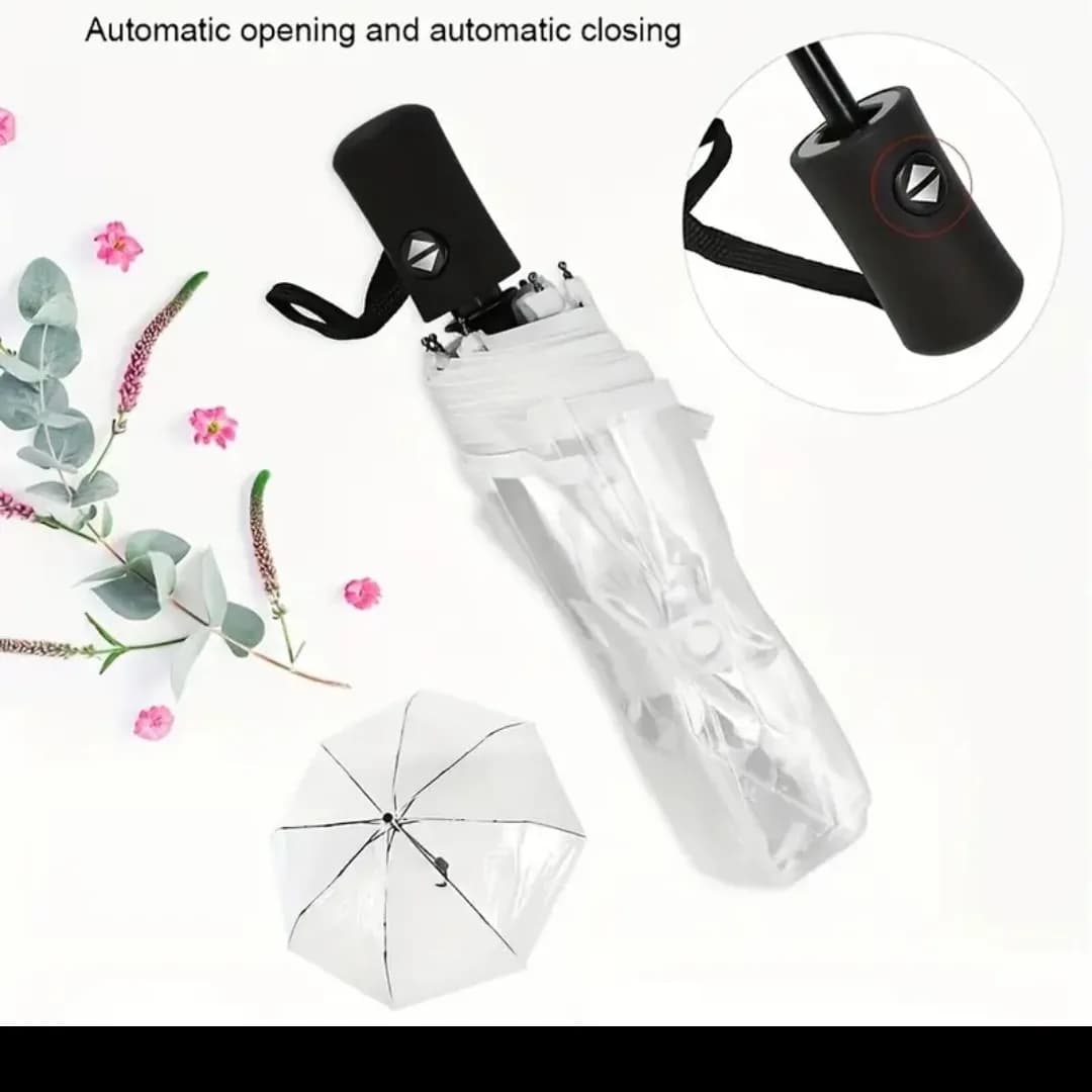 چتر شیشه ای تاشو فول اتوماتیک سایز بزرگسال 8 فنر درجه یک — تصویر ۶