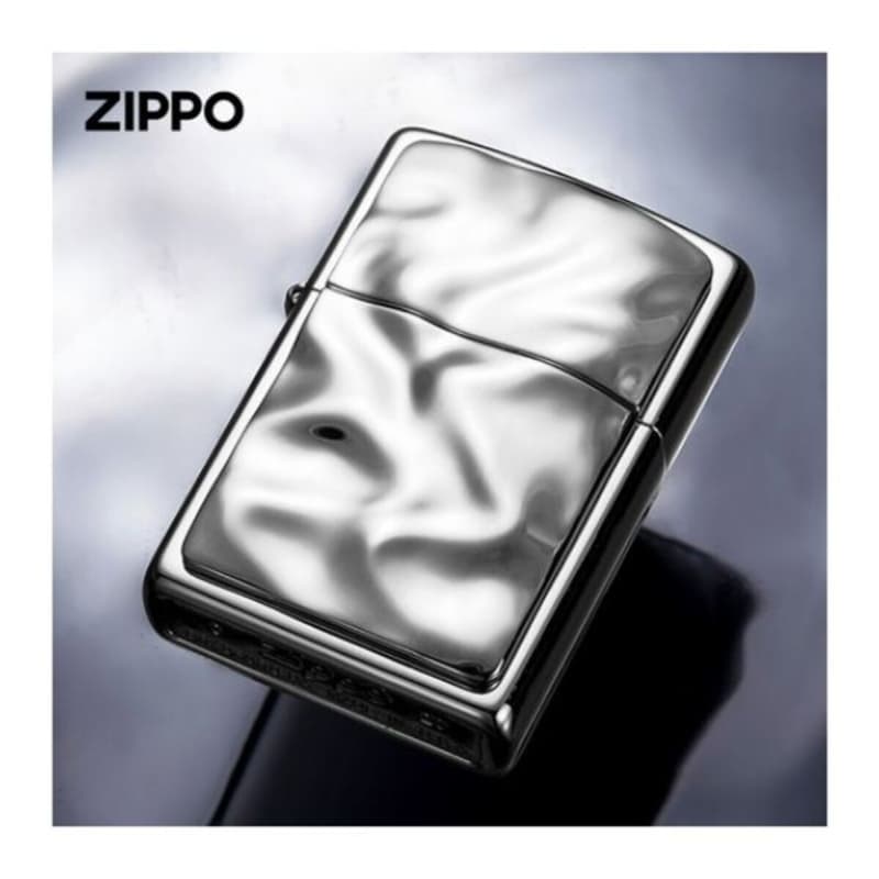 فندک Zippo (زیپو) موج کروم مدل Wave Chrome | فندک فلزی با طراحی موجی شکل | فندک اصلی با سطح کروم براق | فندک قابل پر کردن مجدد | مناسب برای استفاده روزمره و مجموعهداری — تصویر ۲
