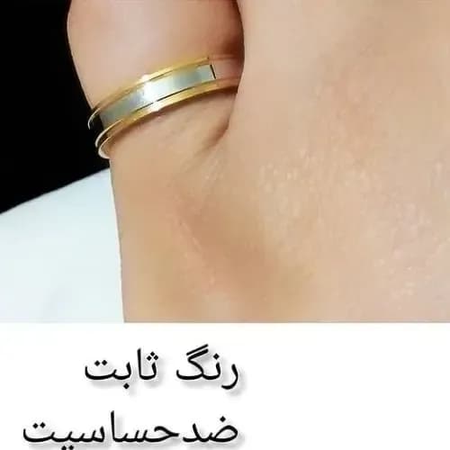 حلقه رینگی استیل سایز 6 رنگ نقره ای اسپرت ضد حساسیت — تصویر ۲