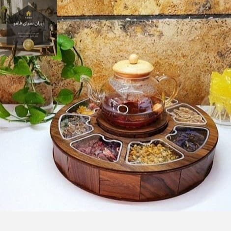 تی باکس چوبی 6 خانه گرد — تصویر ۲