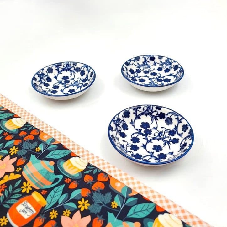 مزه خوری گرد بزرگ گل آبی دنی هوم