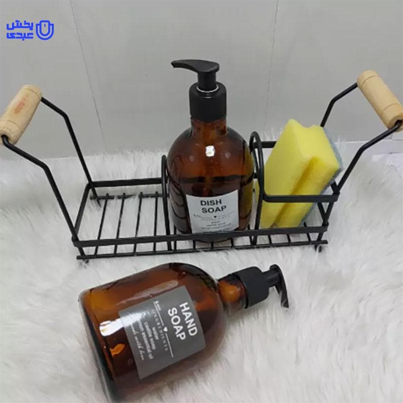 استند جا مایع فلزی جفتی مدل دسته چوبی Hiplast — تصویر ۵