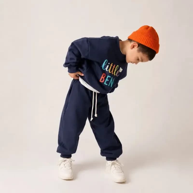 ست دورس و شلوار نخ پنبه طرحدار کودک برند هورس — تصویر ۱۱