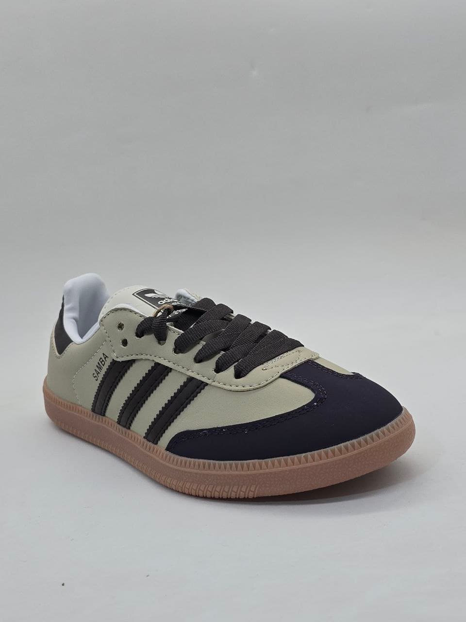 کتونی آدیداس سامبا خاکی مشکی Adidas Samba sneakers, khaki, black — تصویر ۲