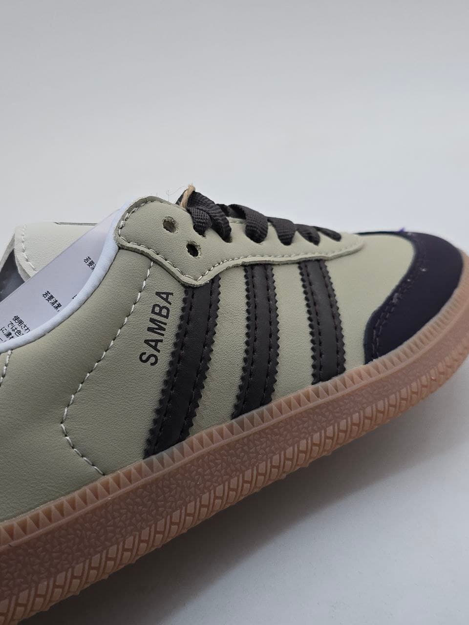 کتونی آدیداس سامبا خاکی مشکی Adidas Samba sneakers, khaki, black — تصویر ۷