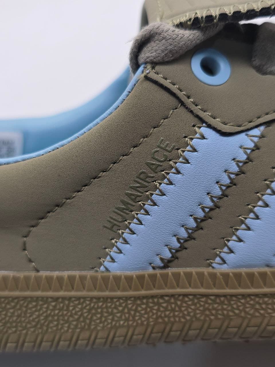 کتونی سامبا آبی زیتونی Olive blue samba cotton — تصویر ۵