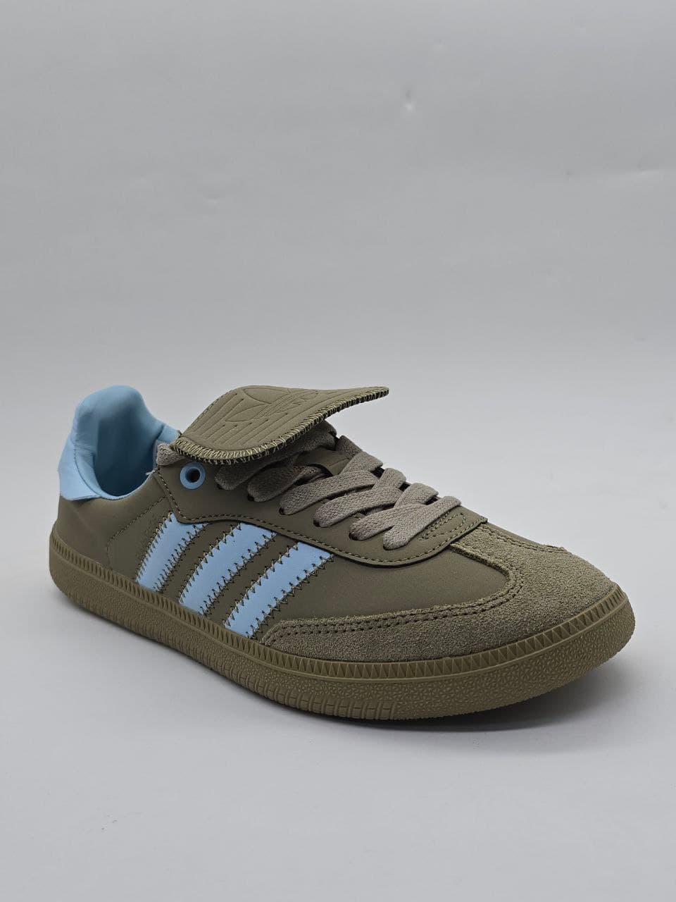 کتونی سامبا آبی زیتونی Olive blue samba cotton — تصویر ۲