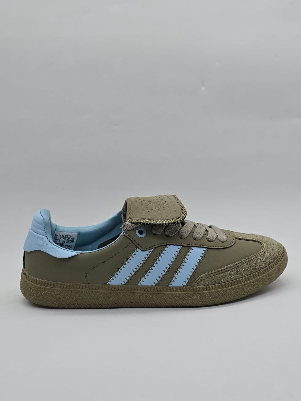 کتونی سامبا آبی زیتونی Olive blue samba cotton