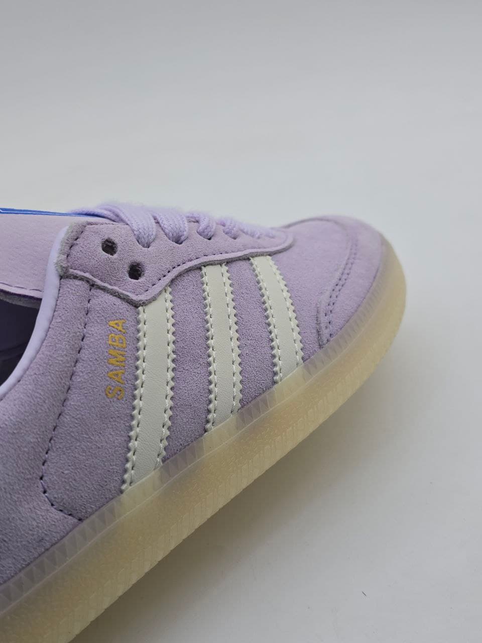 کتونی سامبا بنفش خط سفید Samba purple cotton with white stripes — تصویر ۶