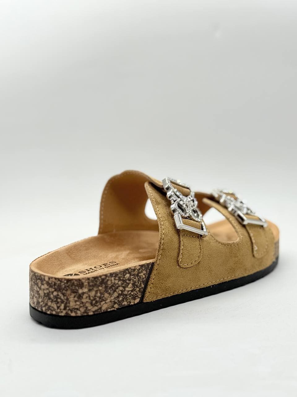 دمپایی دو بند قهوه ای brown double-strap slippers — تصویر ۷