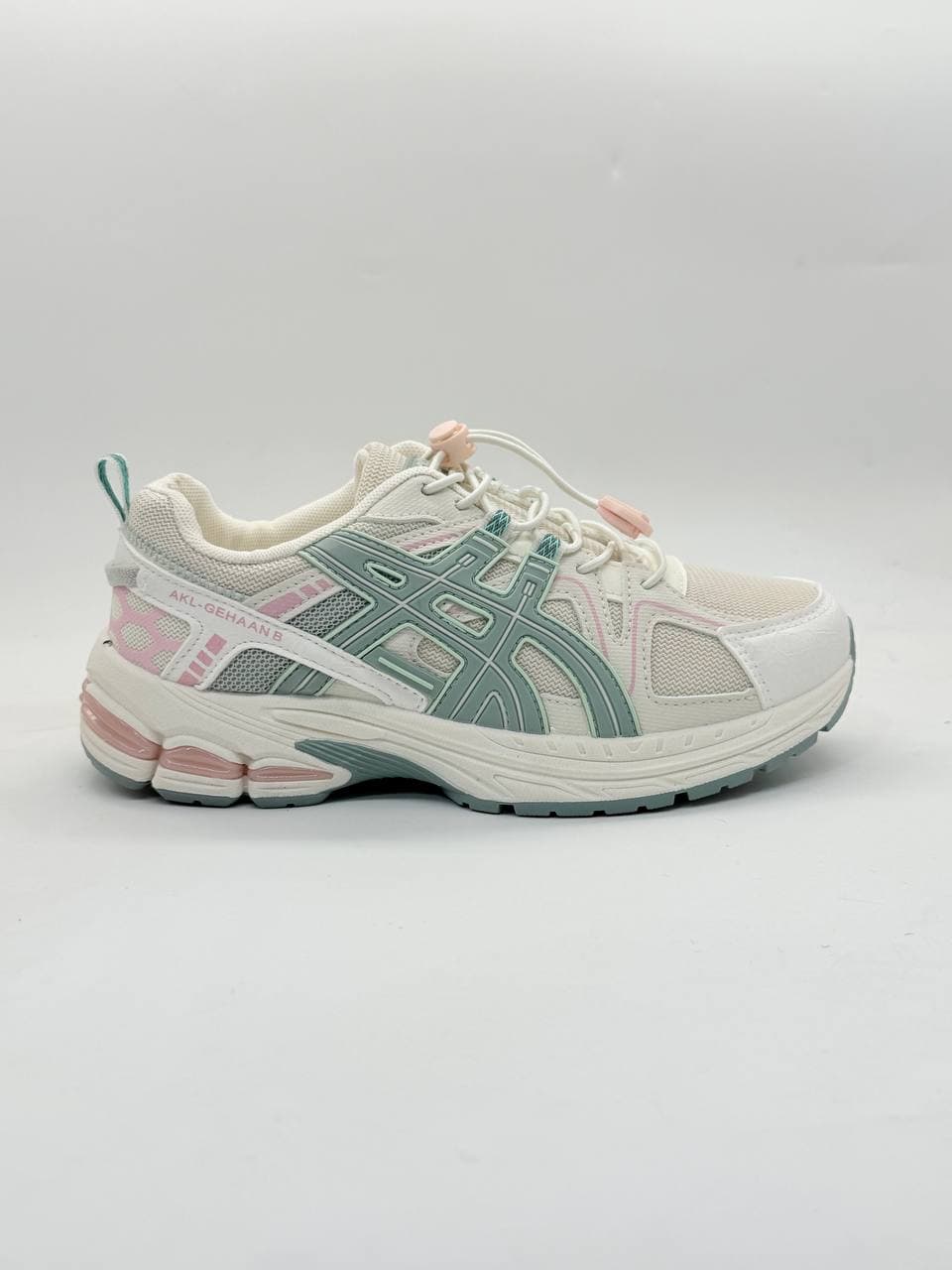 کتونی اسیکس سفید سبز Asics white green sneakers