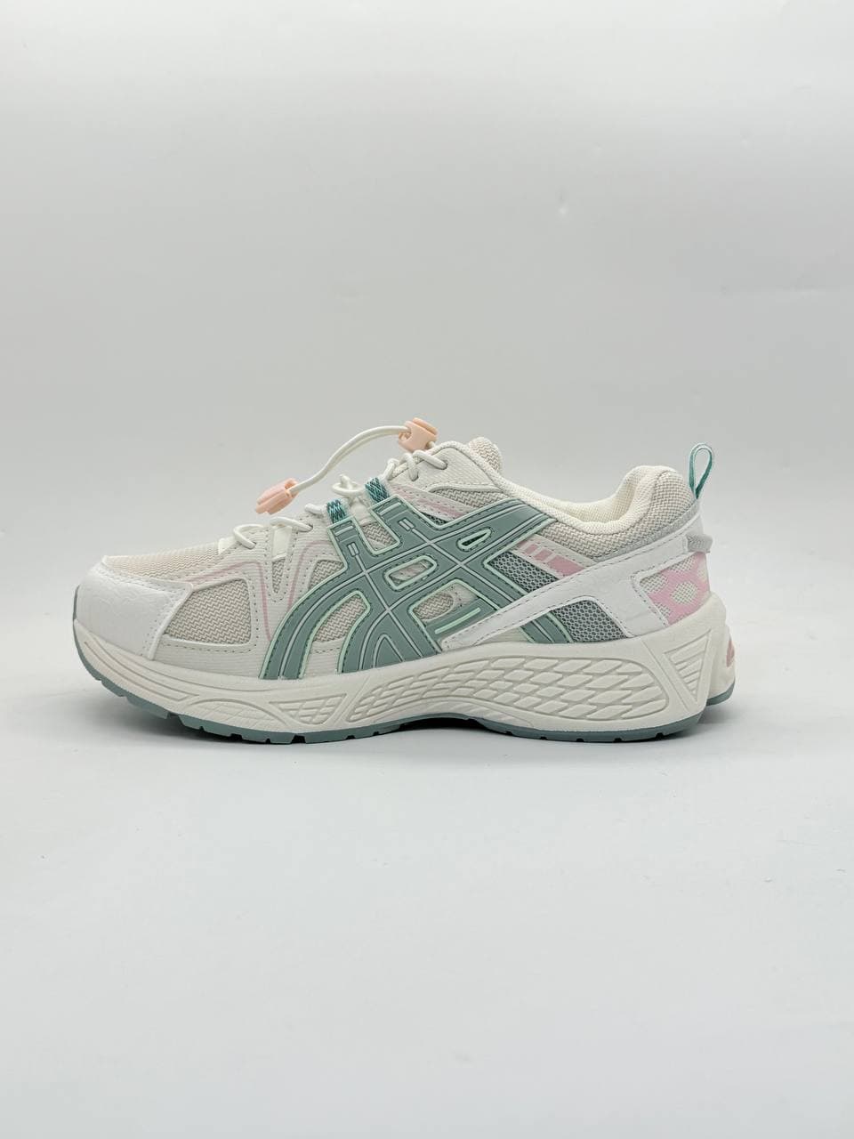 کتونی اسیکس سفید سبز Asics white green sneakers — تصویر ۲