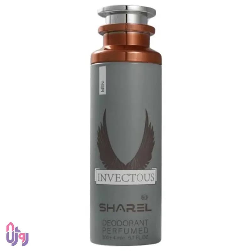 اسپری دئودورانت مردانه شارل SHAREL مدل اینوکتوس INVECTOUS حجم 200 میلی‌لیتر — تصویر ۴