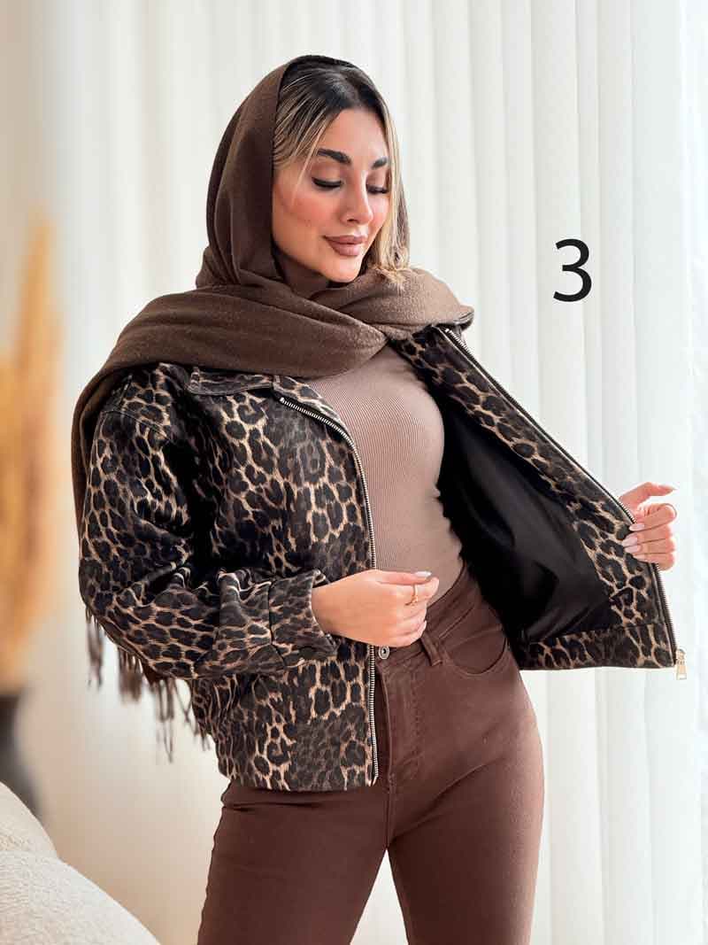 بامبر طرح پلنگی کد 7460 — تصویر ۴