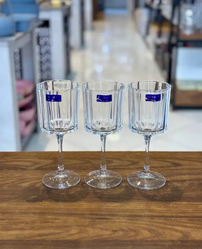 گیلاس 6 تایی پایه بلند DELI GLASS کد 1158 — تصویر ۲