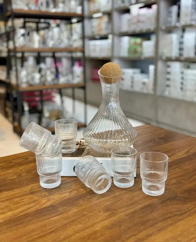 تنگ و نیم لیوان 7 پارچه Deli Glass وارداتی کد kit-1108