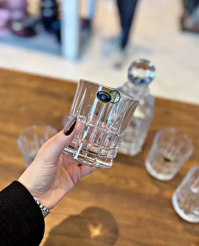 تنگ و نیم لیوان کریستال BOHEMIA کد 9999 — تصویر ۳