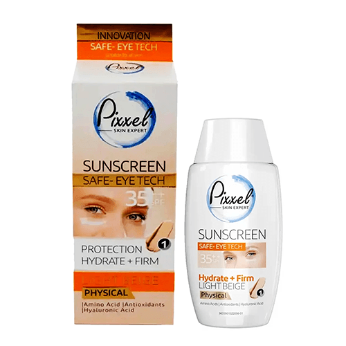 کرم ضد آفتاب فیزیکال دور چشم و صورت SPF35 (بژ روشن) حجم ۵۰ میل پیکسل