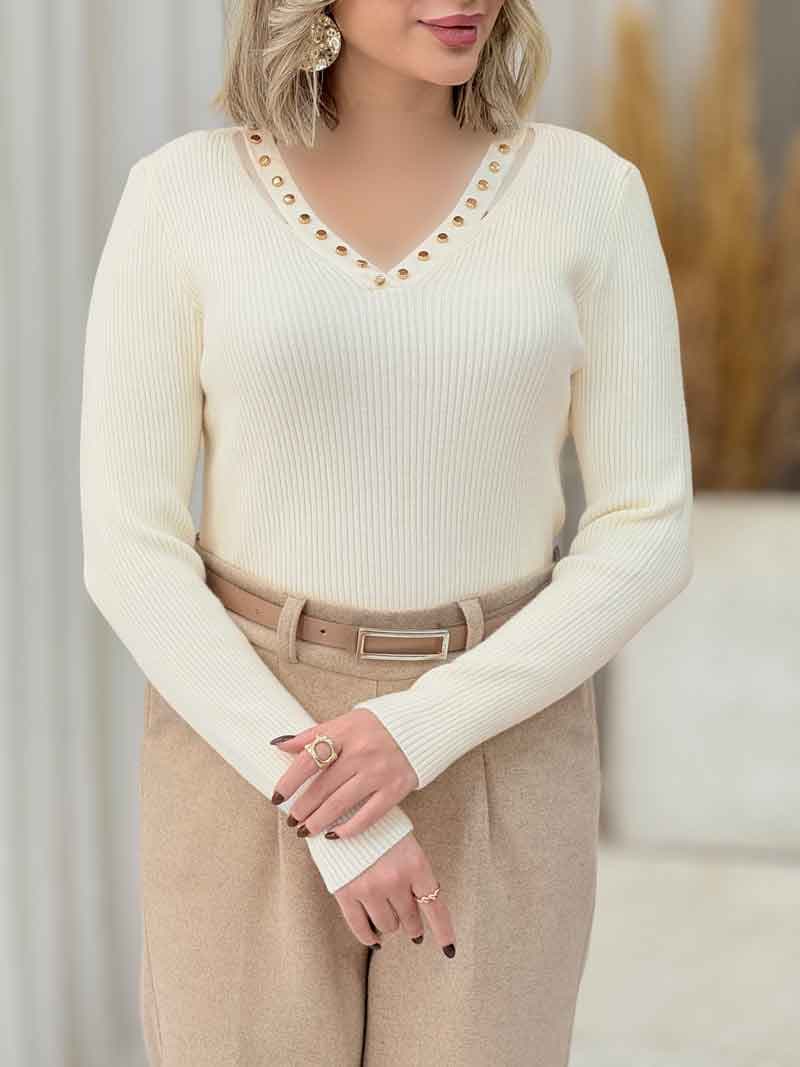 بافت یقه چاک آرزو کد 7263