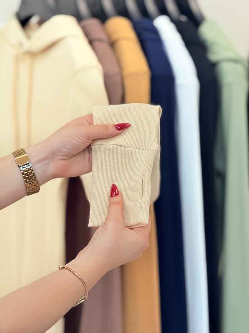 بلوز آستین فینگر کلاه دار کد 7235 — تصویر ۹