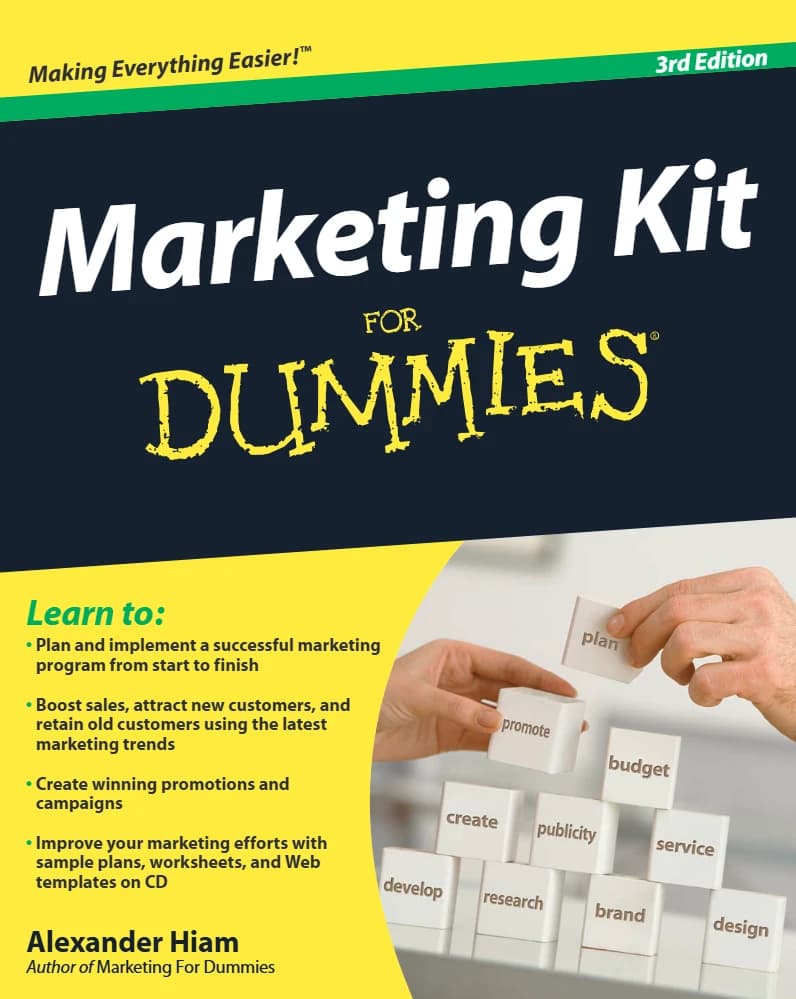 کتاب Marketing Kit for Dummies (کیت بازاریابی برای مبتدی‌ها) نسخه انگلیسی PDF | الکساندر هیام