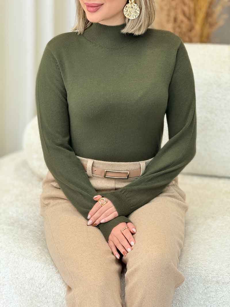 بافت یقه اسکی آستین کش کد 7191 — تصویر ۳