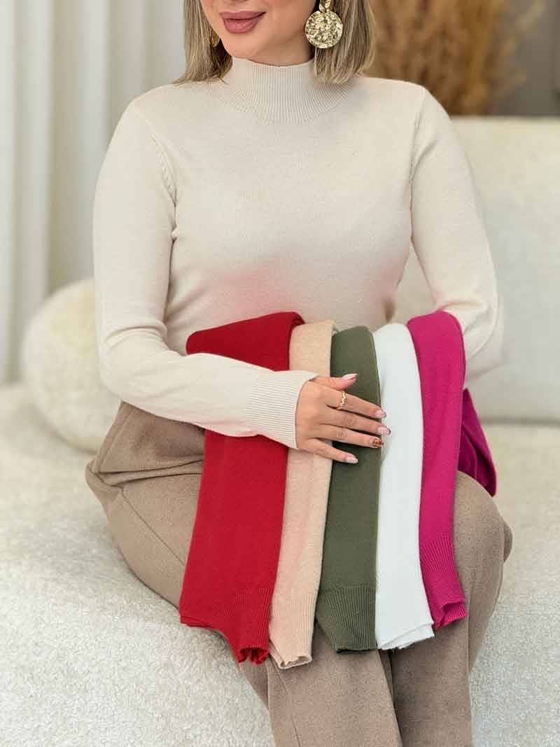 بافت یقه اسکی آستین کش کد 7191 — تصویر ۷