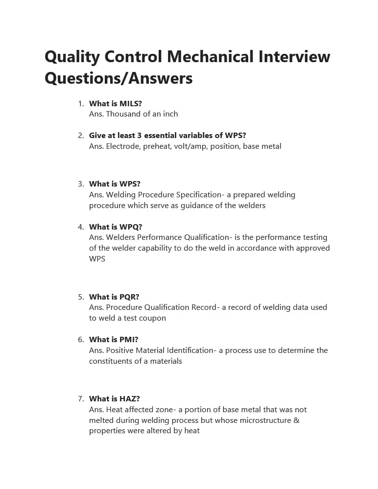 کتاب QA/QC Mechanical Questions and Answers | پرسش و پاسخ کنترل و تضمین کیفیت مکانیک اثر گروه نویسندگان نسخه PDF انگلیسی