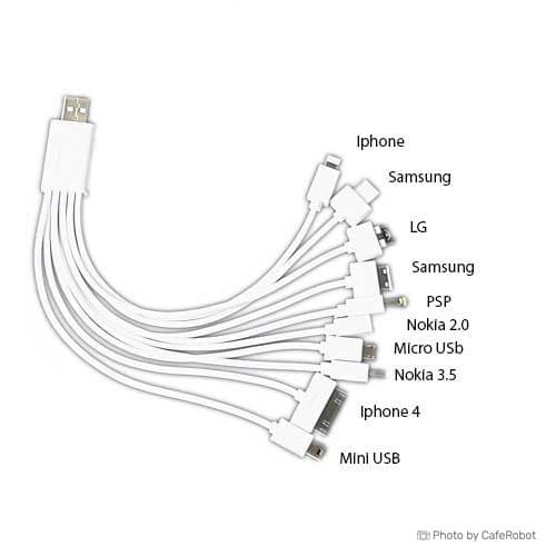 کابل تبدیل شارژر usb یک به ده (تبدیل اختاپوسی) — تصویر ۴