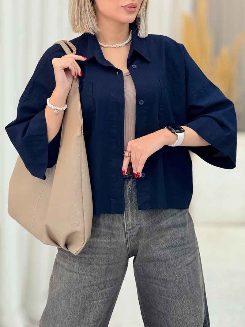 شومیز دو جیب تامارا کد 7124