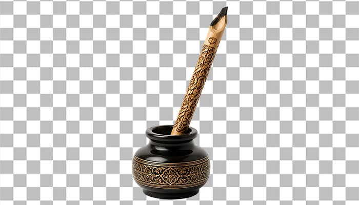 تصویر PNG قلم نی داخل دوات