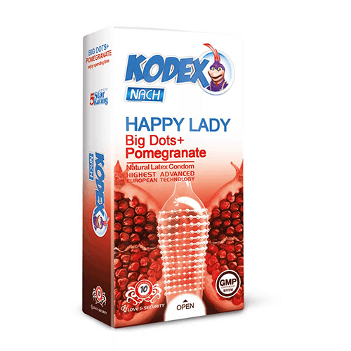 کاندوم هپی لیدی خاردار (HAPPY LADY) بسته 10 عددی برند کدکس