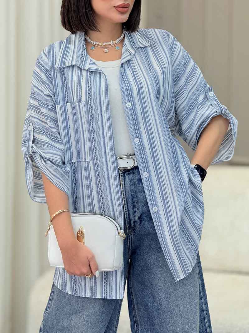 مانتو تک جیب طرح لوزی آناهید کد 7004 — تصویر ۹