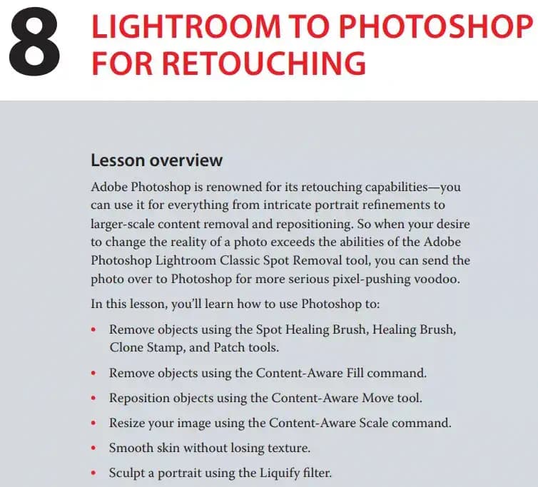کتاب Adobe Photoshop and Lightroom Classic for Photographers Classroom in a Book — تصویر ۴