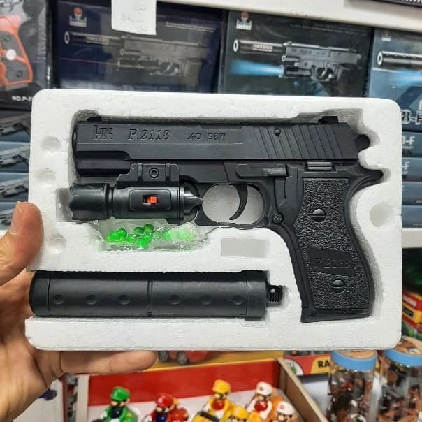 تفنگ ساچمه ای کلت 6mm مدل P2118-D | صدا خفه کن+ لیزر