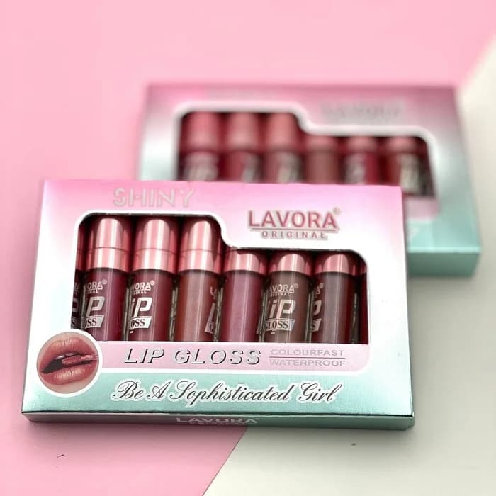 رژلب مایع شاین دار لاورا پک 8 عددی