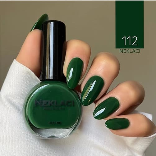 لاک نکلاسی (NEKLACI) شماره 112 – رنگ سبز یشمی روشن