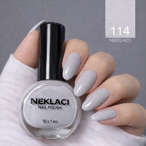 لاک نکلاسی (NEKLACI) شماره 114 – رنگ نقره‌ای فیلی