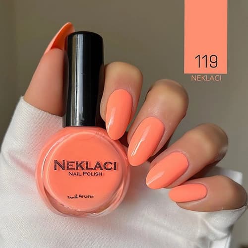 لاک نکلاسی (NEKLACI) شماره 119 – رنگ گلبهی پررنگ